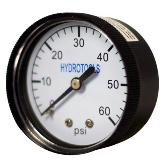 Swimline 60 PSI HydroTools Rear Mount Pressure Gauge Swimming Pool Filter Pump Accessory 2.25" -