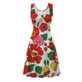 thumbnail image 4 of Cyber&Monday Deals Womens Summer Dresses Casual Boho Flowy Swing Sun Beach Dress Sleeveless Mini Dress Floral Print Tank Dress U Neck, 4 of 5