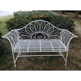 thumbnail image 1 of WHITE METAL GARDEN BENCH, 1 of 2
