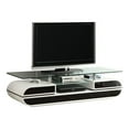 thumbnail image 2 of Furniture of America Duri Contemporary Glass Top TV Stand in White and Black, 2 of 5
