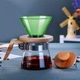 thumbnail image 5 of Coffee Filter Mug under $5! CQCYD Reusable Glass Coffee Filter Mug, Portable Hand Brew Dripper with Removable Wooden Base, Pour Over Coffee Maker, 5 of 6