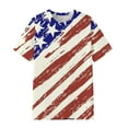 thumbnail image 4 of Wycnly Womens Shirts Loose Independence Day Patriotic Tops for 4th of July Summer Short Sleeve Crewneck Ladies USA Flag Print Tops and Blouses Red XXL, 4 of 4