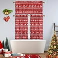 thumbnail image 7 of 2 Pcs Velvet Tier Curtain, Rod Pocket Christmas Tree Deer Print Small Curtain, 7 of 7