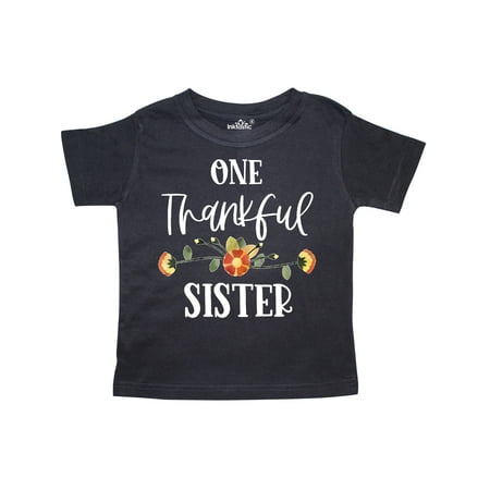 

Inktastic One Thankful Sister Autumn Flowers Gift Toddler Toddler Girl T-Shirt