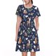 thumbnail image 1 of Balery Animals And Wildflowers Vestidos sueltos de manga corta para mujer, vestidos de verano 2025, vestidos casuales de corte A con vuelo., 1 of 6