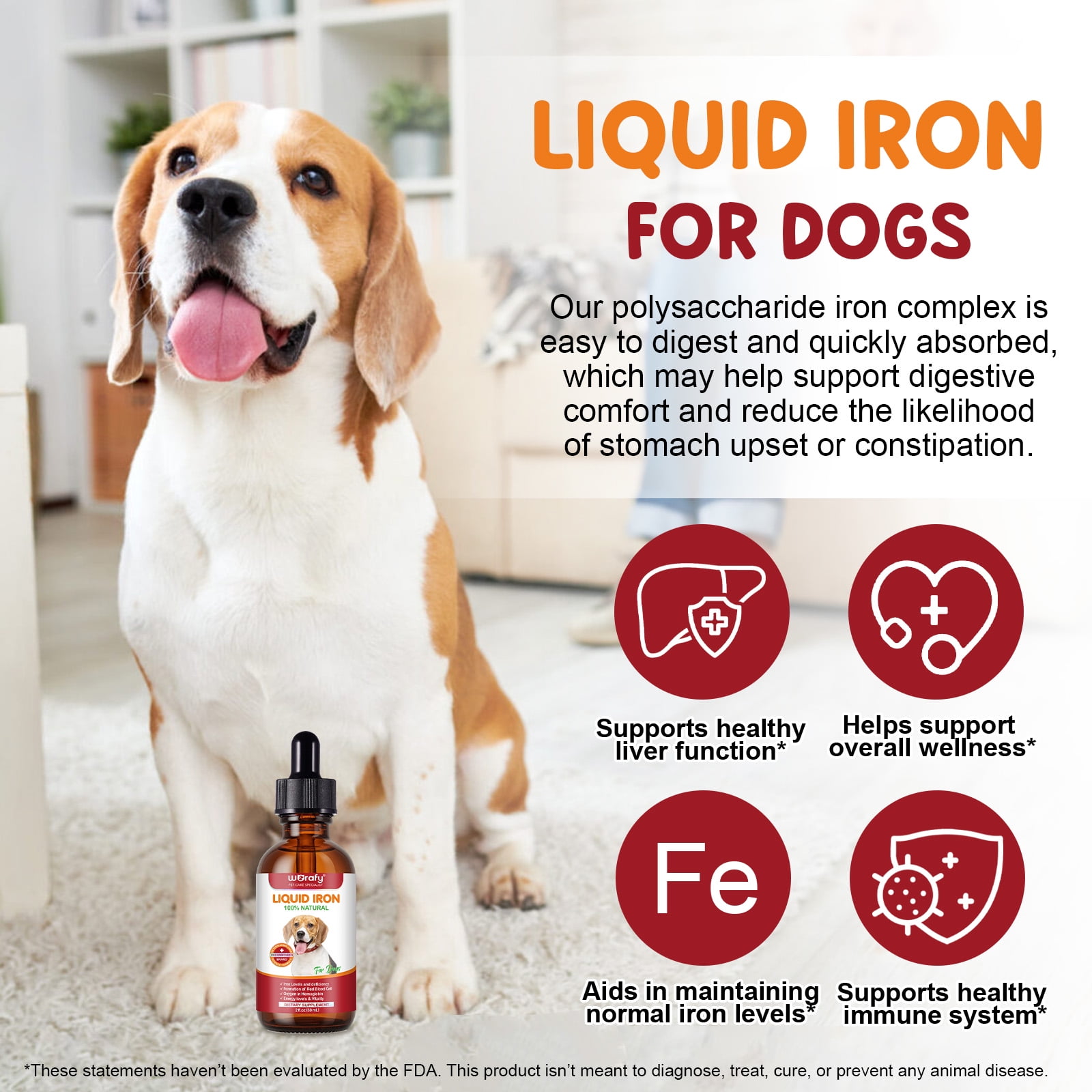 Petpya Iron Supplement for Dogs 3PC with B12 & Folate – Promotes Red Blood Cells, Fights Fatigue & Supports Recovery Dog Appetite Booster 60ml