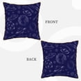 thumbnail image 3 of YFYANG Square Velvet Decorative Throw Pillow, 20"x20" Space Rocket Planet Doodle Pattern Sofa Bed Cushion Pillows, 3 of 7