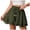 A357-AG, variant on Women's Elastic Waist A-line Skirt,Boho Flowy Summer Beach Style with Pockets（Khaki,M)