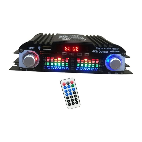 Amplificador de potencia estéreo Sunnimix Amplificador de poder 4 canales Bluetooth 5.0