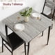 thumbnail image 5 of 3-piece estilo rural dining mesa set para 2: small, space-saving mesa con 2 cozy sillas - gray, ideal para para apartments, 5 of 6