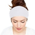 thumbnail image 3 of Audhol Women's Headbands Elastic Exercise Hair Band Edge Yoga Headband Sweat Wicks Headband Fashion Bandana Headband Hair Accessories Non-slip Hair Bands White One Size, 3 of 3