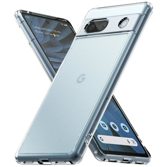 Ringke Fusion [Anti-Fingerprint Technology] Compatible with Google Pixel 7a Case 5G, Protective Sturdy Back Shockproof TPU Bumper Translucent Smudge Proof Cover for Women, Men - Matte Clear