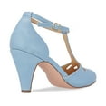 thumbnail image 2 of Chase & Chloe Women's Pepper Mary Janes - Vintage Cutout Low Kitten Heels Retro T Strap Pumps, 2 of 4