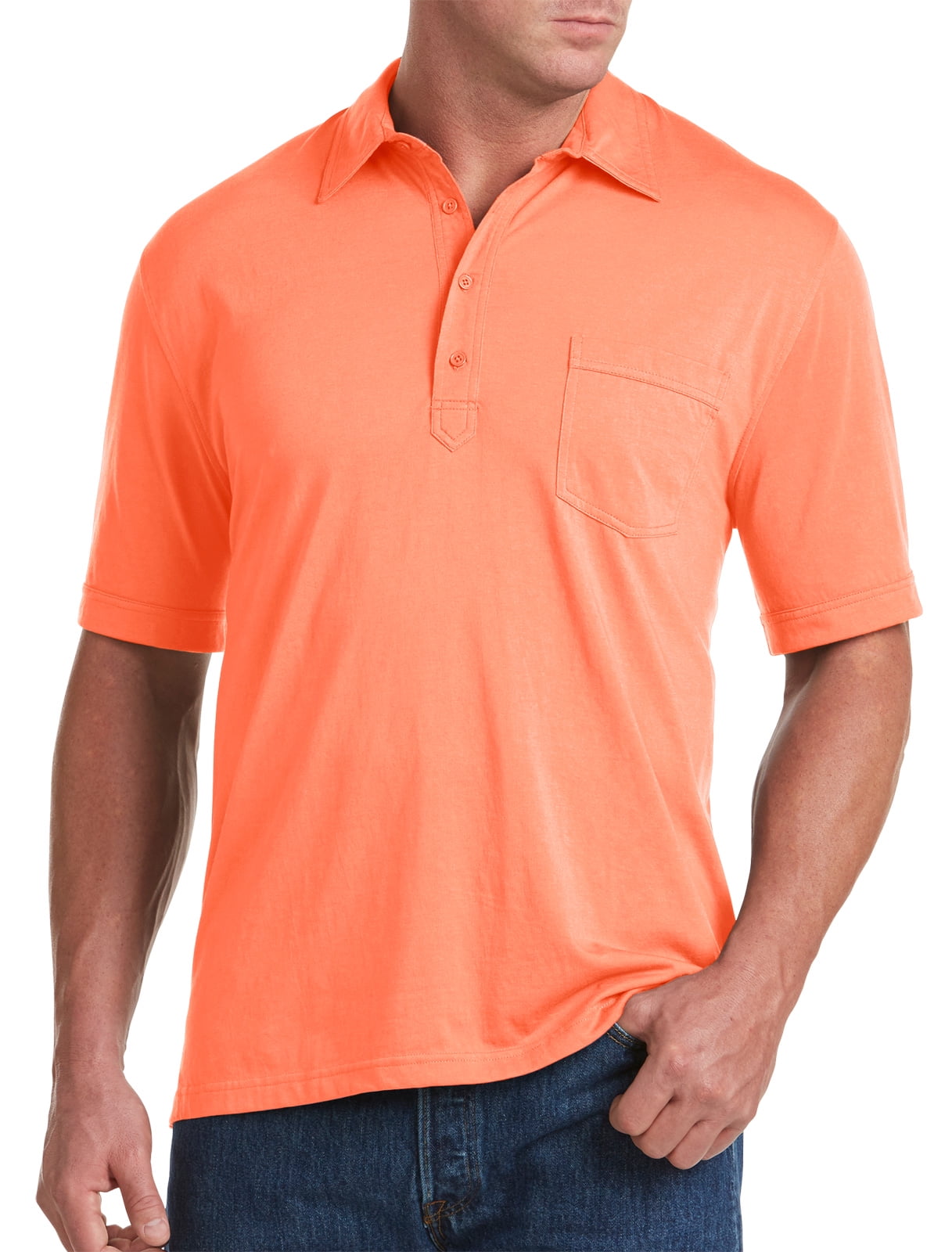 Harbor Bay by DXL Big and Tall Men's Golf Polo Shirt, Legion Blue