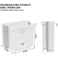 thumbnail image 3 of Hanging Trash Can for Kitchen Cabinet Door Folding Waste Bin Portable Collapsible Garbage Can Plastic for Kitchen Bathroom Living Room Car Outdoor Travel (Brown), 3 of 13