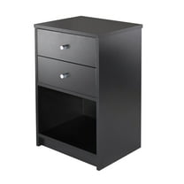 Winsome Ava 2 - Drawer Accent Table, Nightstand, Black Finish