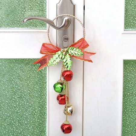 

Christmas Pendant Bow-Knot Hanging Design Exquisite Workmanship Christmas Decoration Bell Pendant for Home Gold Wrought