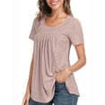 thumbnail image 2 of JuneFish Women's Tops Summer Sleeve Shirts Eyelet T Shirt Hollow Casual Blouse, 2 of 6