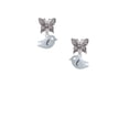 thumbnail image 2 of Delight Jewelry Silvertone Little Bird Initial - L - Silvertone Antiqued Butterfly Post Earrings, 2 of 4