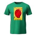 thumbnail image 3 of Playera Con Estampado De El Corazon De La Loteria Mexicana Tradicion Mexicana Color Verde Talla Chica Marca Emil SaEs, 3 of 4