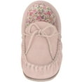 thumbnail image 2 of SNUGRUGS Grace Womens Suede Moccasins with Floral Cotton Inner and Rubber Sole - Beige - US 10, 2 of 7