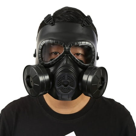 Breathable Gas Mask Double Filter Fan CS Edition Perspiration Dust Face