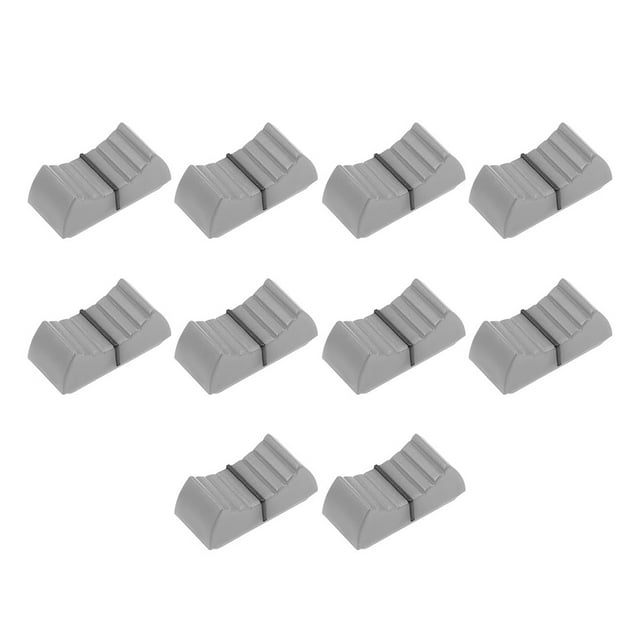 Botón plano de empuje del potenciómetro deslizante recto de plástico 4x1mm gris, 10pcs