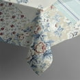 thumbnail image 5 of Pioneer Flower Floral Print Pattern Square Tablecloth,Waterproof Square Table Cover,Wipeable Spillproof Washable Table Cover for Home Kitchen Party Decor 60"x60"(152x152cm), 5 of 6