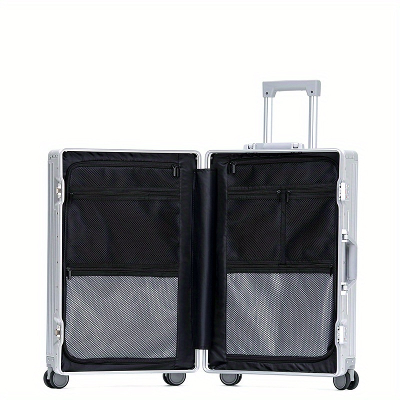 Sleek and Practical 20-inch Cabin Suitcase Made of All- Aluminum-Magnesium Alloy Material with Extendable Handle