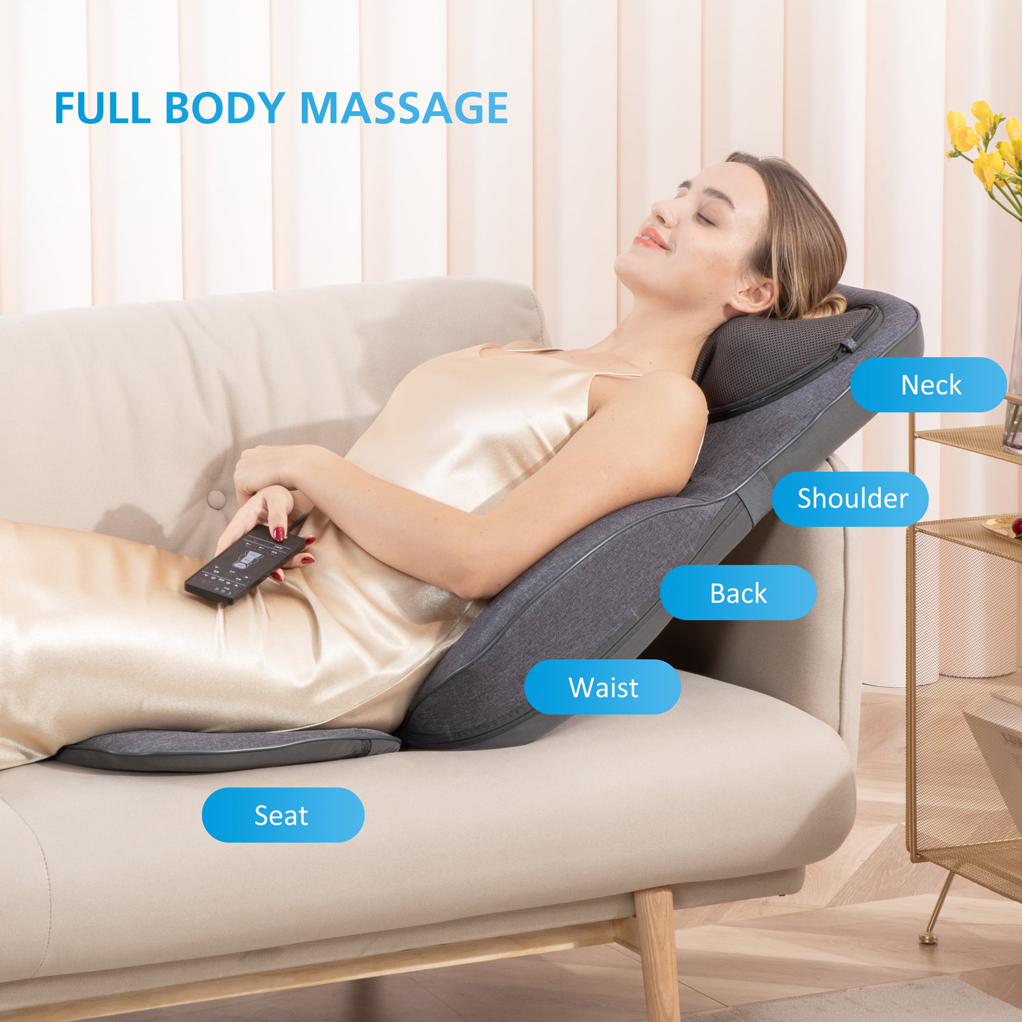 KUMFOR iTE Neck and Shoulder Massager with Adjustable Heat and Strap, –  KUMFOR MASSAGE CHAIR