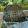 thumbnail image 2 of MEETWARM 10-Piece Outdoor Bar Set, All Weather Cast Aluminum High Patio Dining Set w/ 8 Cushioned Swivel Bar Stools, Large 64" Square Patio Bar Height Table with Detachable Lazy Susan, Umbrella Hole, 2 of 7