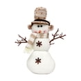 thumbnail image 1 of Muñeco de nieve navideño, decoración navideña, linda figura navideña suave, decoración navideña para mesa, estante, ventana, tienda, 1 of 10