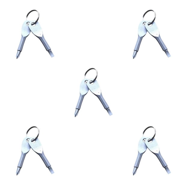 Sonducket 1 Juego de destornillador multifunción Mini de acero inoxidable, destornilladores ranurados con forma de llave, llavero, herramienta de Type3 NO3 Sonducket CBP003887