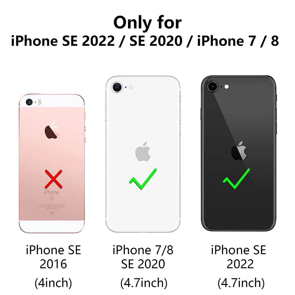 iPhone SE 2022 Case,Dteck Waterproof iPhone SE 2020/iPhone 7/8 4.7" Case,Shockproof Rubber Hybrid Clear Built-in Screen Protector Heavy Duty IP68 Waterproof Case for iPhone 7/8/SE 2020/SE 2022,Black