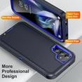 thumbnail image 5 of Mantto Rugged Case for Samsung Galaxy S23 FE, Heavy Duty Military Grade Protective Cover, Triple-Layers Drop Resistant Shockproof Non-Slip Design Phone Case for Samsung Galaxy S23 FE, Navy Blue, 5 of 8