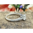 thumbnail image 2 of AFFY 1.20CT Round Moissanite Diamond Engagement Ring for Women 14K White Gold over Silver-7, 2 of 8