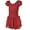Maroon, variant on Girls Breathable Leotard Ballet Dance Dress with Round Sequins Sparkled Ruffle Sleeves
