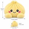 thumbnail image 5 of CEklwe Cute Dumpling Plush Toy with Steamer Basket, 5.9 Inch Steamed Bun Plushie with Embroidered Face, Soft Food Stuffed Animal for Desk Decor, Birthday and Holiday Gift Christmas Stocking Stuffers, 5 of 6