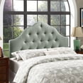 thumbnail image 4 of Modern Contemporary King Size Fabric Headboard, Grey Fabric, 4 of 4