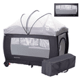 thumbnail image 1 of Cuna Corral Bebé AEIOU BC003 Cambiador Vibrador Mosquitero Black, 1 of 7