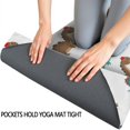 thumbnail image 3 of Brown and Teal Dinosaur Pattern Hot Yoga Mat Towel Non Slip for Hot Yoga - Quick-Drying Yoga Mat Cover with 4 Corner Pockets with Travel Bag - Hot Yoga Towel Non Slip 70"x26", 3 of 6