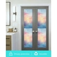 thumbnail image 5 of Window Privacy Film Ocean Sunset Stained Glass Window Film Decorative Sun Block Window Cover Purple Blue Seagull Modern Oil Painting Window Clings Static Adhesive Sticker for Bathroom 29.5"x118", 5 of 7