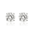thumbnail image 5 of 14K Solid White Gold 8mm Cubic Zirconia CZ Stud Earrings, 5 of 10