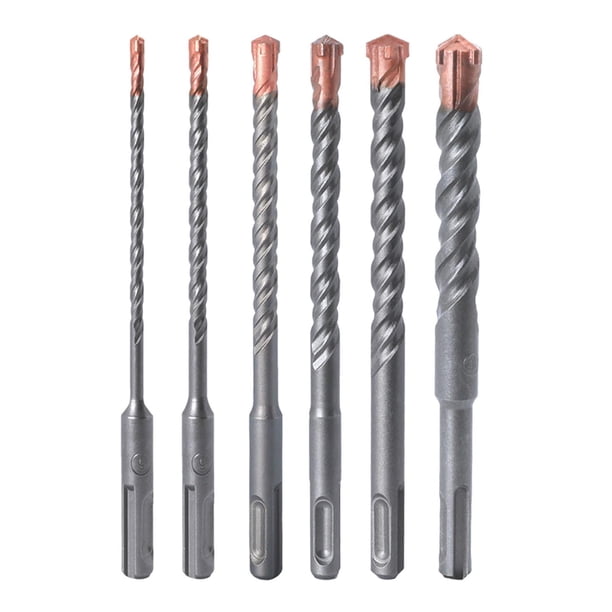 Brocas de mampostería de vástago , herramienta de carpintería, de agujeros, broca de martillo, broca de hormigón para pared, 6 piezas Gloria Brocas para mampostería