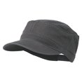 thumbnail image 2 of Garment Washed Heavy Stitching Army Cap - Charcoal Grey OSFM, 2 of 4