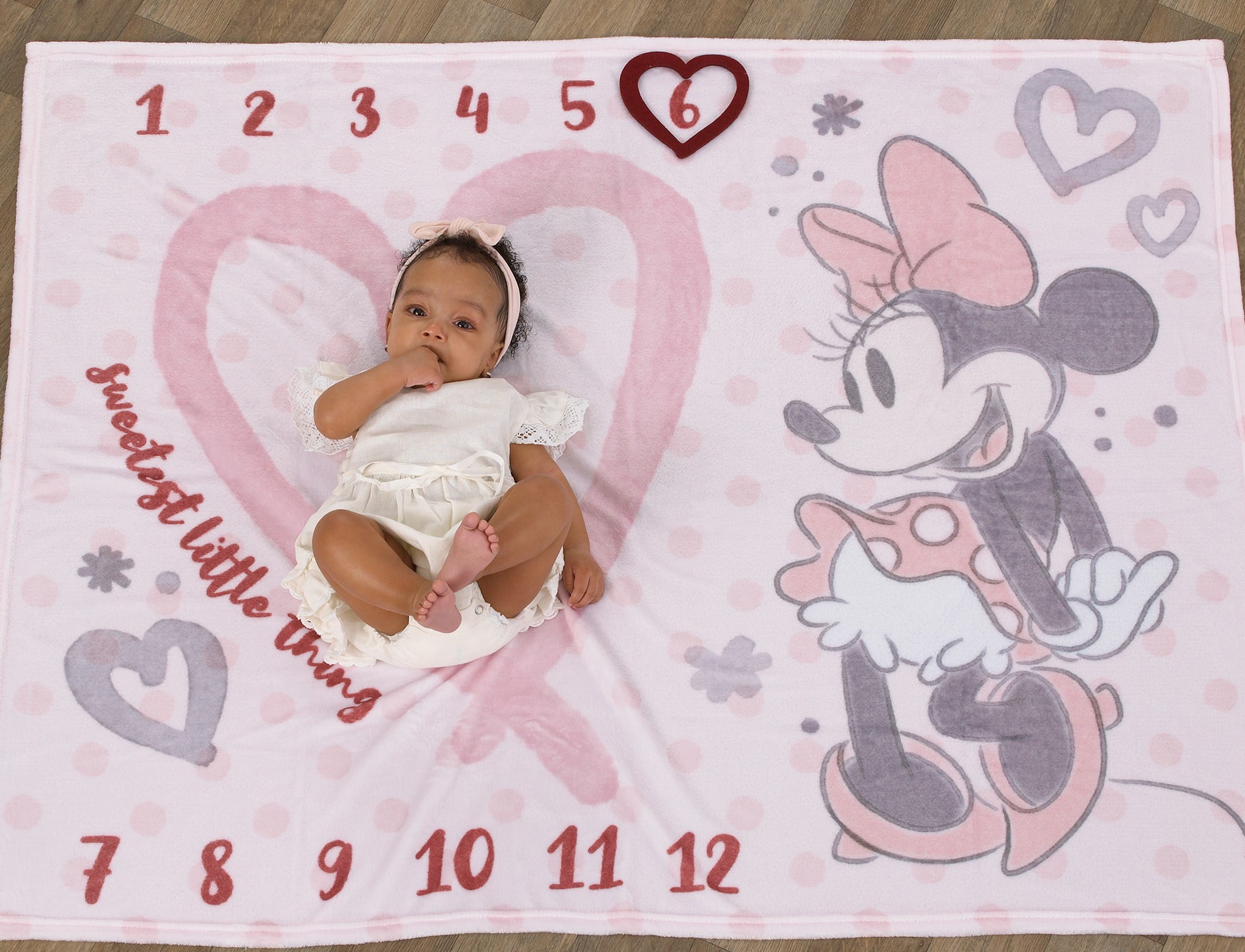 Minnie mouse milestone blanket sale