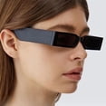 thumbnail image 2 of Gafas de sol estilo punk street de moda con caja pequeña de hip hop de 3 piezas (negro), 2 of 5