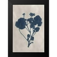 thumbnail image 2 of Vision Studio 11x14 Black Modern Framed Museum Art Print Titled - Navy Pressed Flowers II, 2 of 5