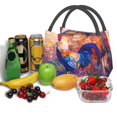thumbnail image 3 of Fuzoiu Rooster Oil Painting Print Portable Insulation Lunch Bag,Large Lunch Box,Container Reusable Leakproof Tote for Work, Travel, and Outdoor Activities, 3 of 6