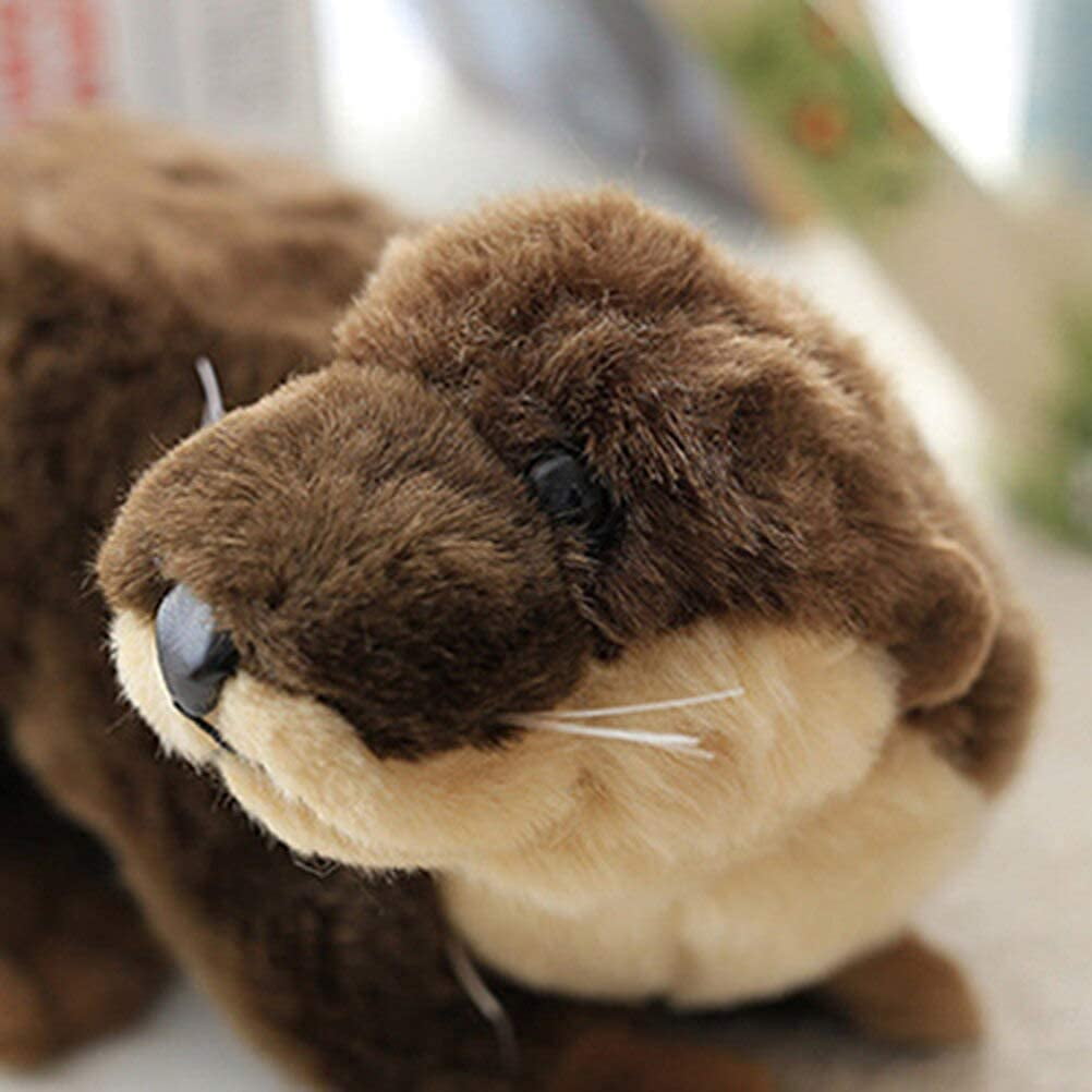 45cm Real Life Eurasian River Otter Plush Toy Realistic Wildlife Stuffed Toys Lifelike Soft Otter Toy Gift for Kids